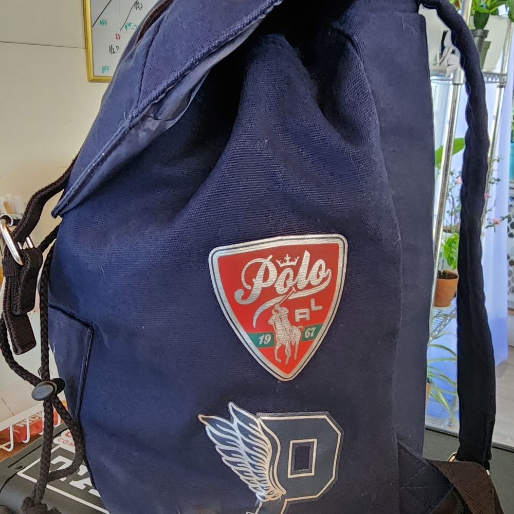 Polo by Ralph Lauren Blue Backpack with Sturdy Design